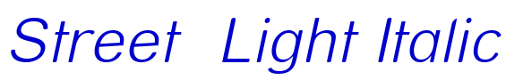 Street  Light Italic 字体